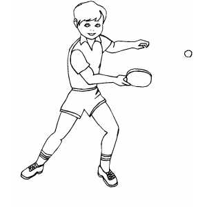 300x300 Boy Playing Ping Pong Coloring Page