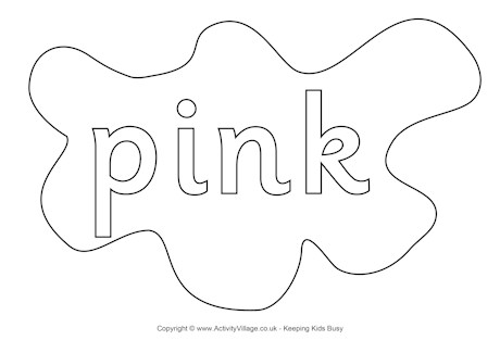 460x325 Pink Colouring Page