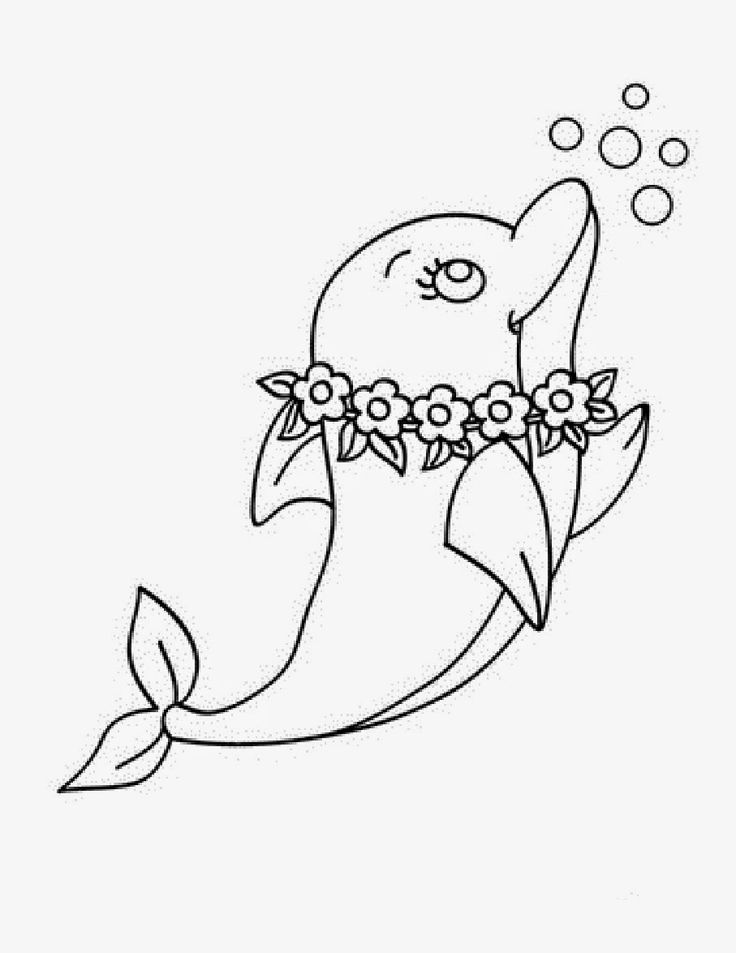 Pink Dolphin Coloring Pages