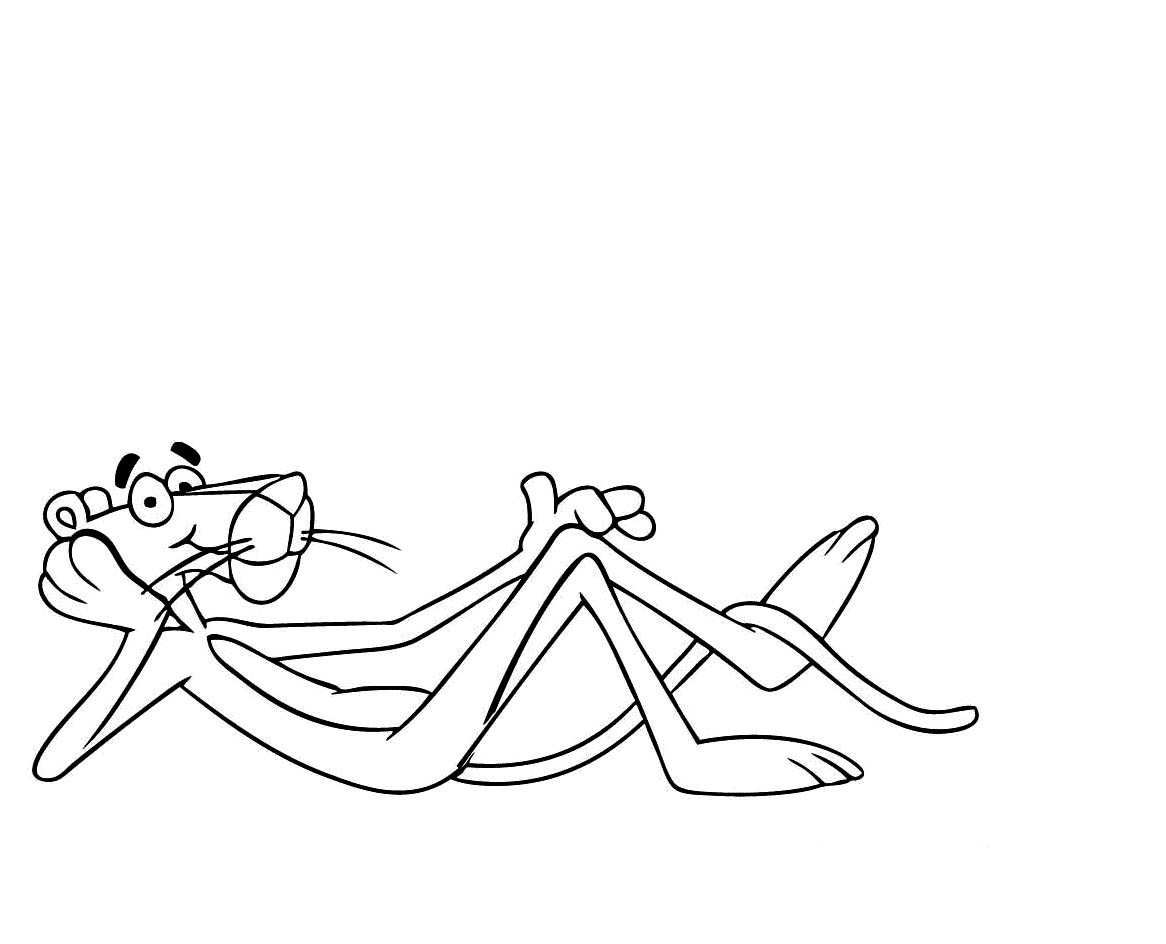 1166x944 Pink Panther On Bicycle Coloring Pages For Kids Printable Free