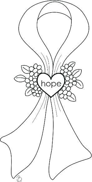 295x582 Cancer Ribbon Coloring Page Breast Cancer Pink Ribbon Coloring