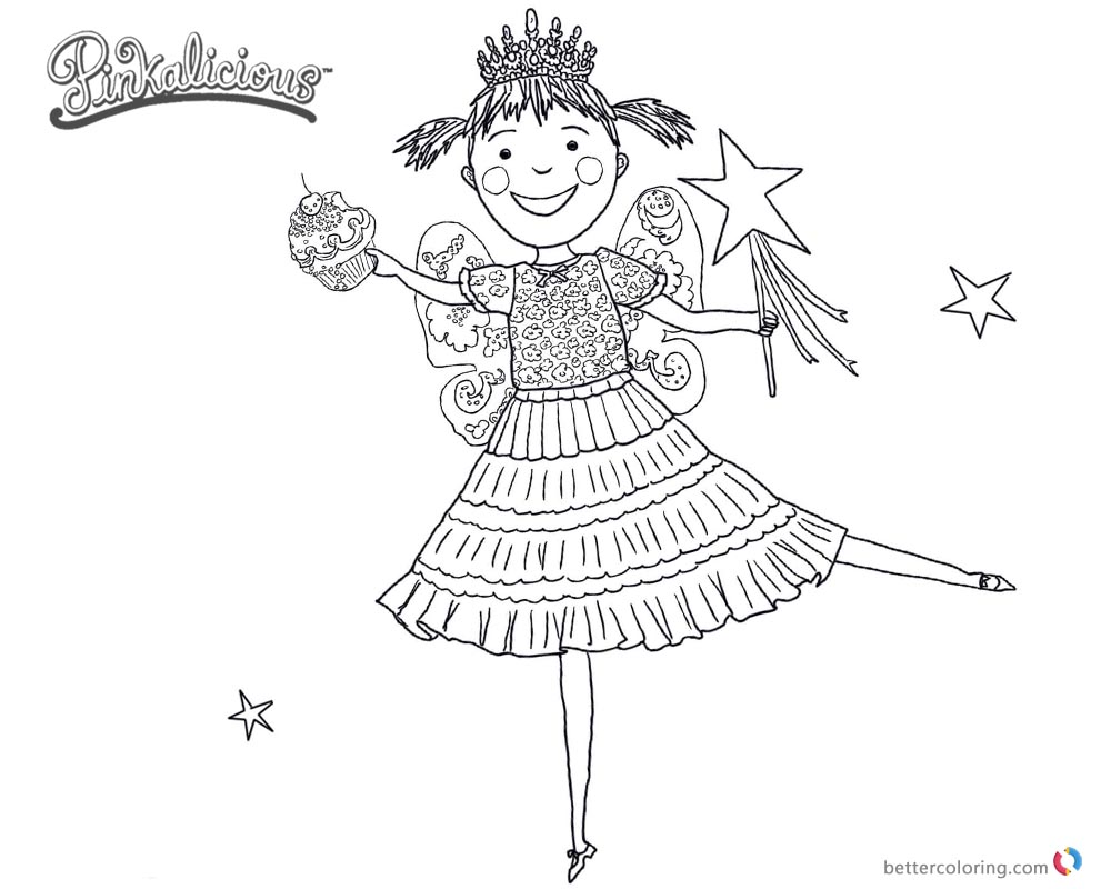 1000x800 Pinkalicious Coloring Pages Dancing Drawing