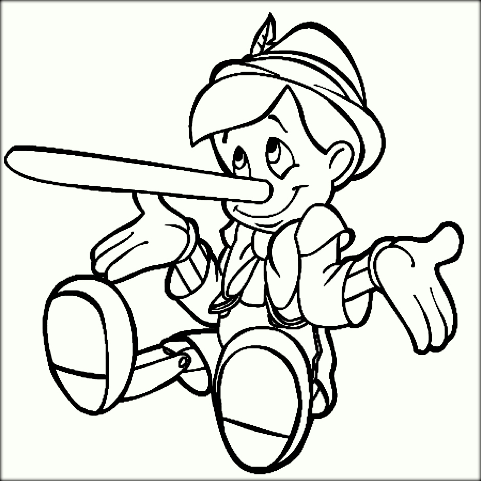 938x939 Pinocchio Animation Movies Printable Coloring Free Pages Cartoons