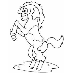 300x300 Pinto Horse Coloring Page