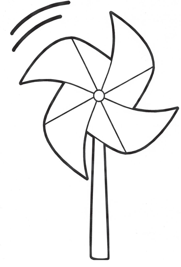 Pinwheel Coloring Page