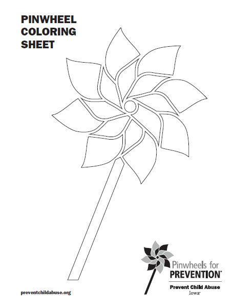 461x598 Pinwheel Coloring Sheet