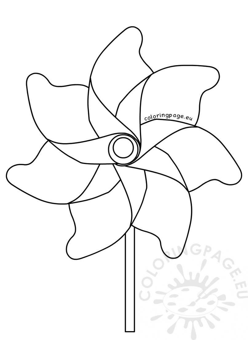 807x1103 Summer Coloring Page Pinwheel Coloring Page