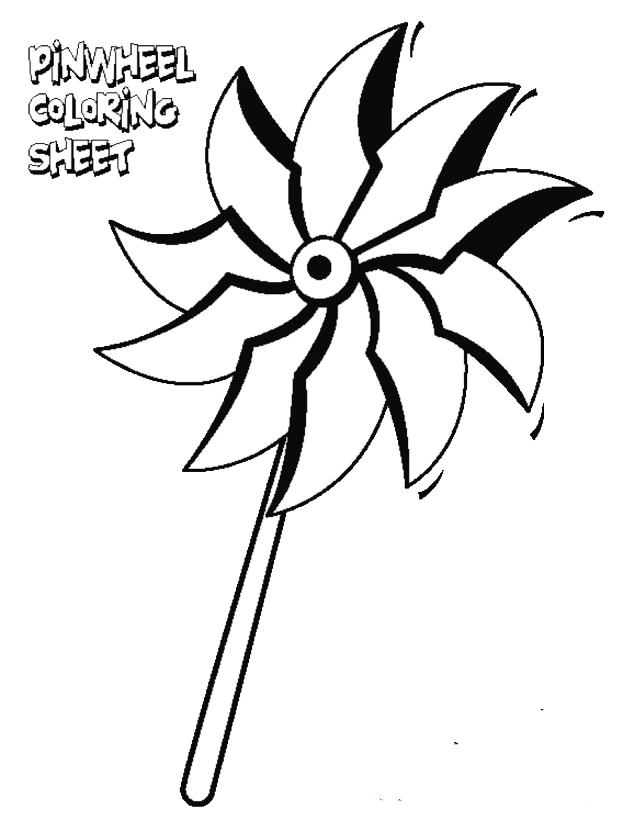 2007x2661 Color A Pinwheel With Your Child. Support Prevent Child Abuse