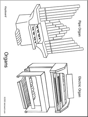 304x404 Coloring Page Organs Abcteach