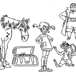 Pippi Longstocking Coloring Pages