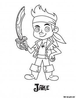 262x338 Printable Jake Pirates Coloring Pages