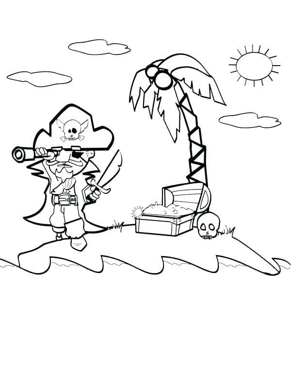 Pirate Flag Coloring Page