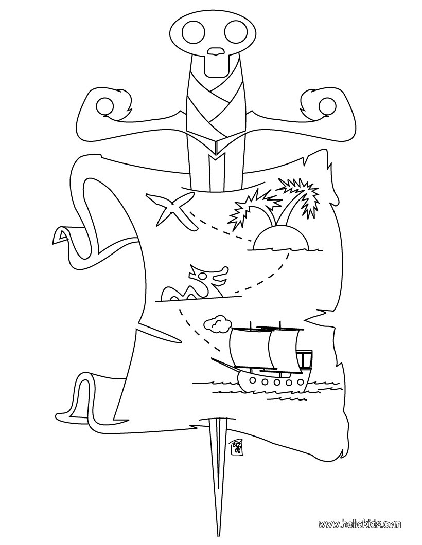 820x1060 Real Pirate Flag Coloring Pages