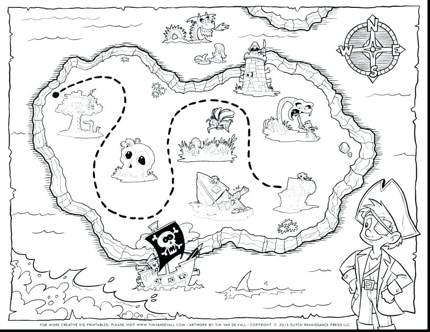 878x678 Blank Treasure Map Template Printable Pirate Map Printable Pirate