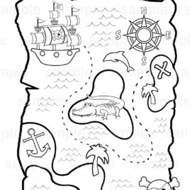 268x268 Coloring Page Treasure Map Kids Drawing And Coloring Pages