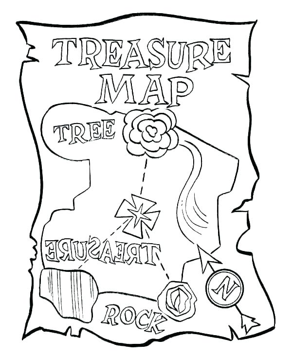 600x734 Treasure Map Coloring Pages Us Map Coloring Page Daily Coloring
