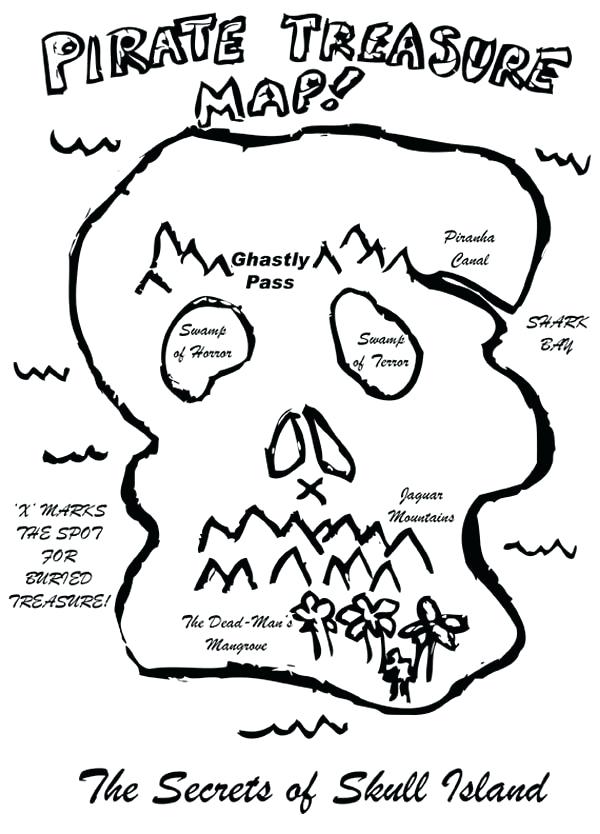 600x834 Treasure Maps Coloring Pages Shared By Treasure Maps Coloring