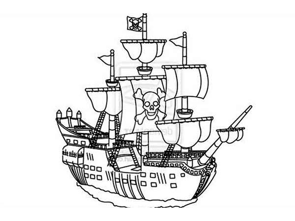 600x450 Pirate Ship Coloring Pages