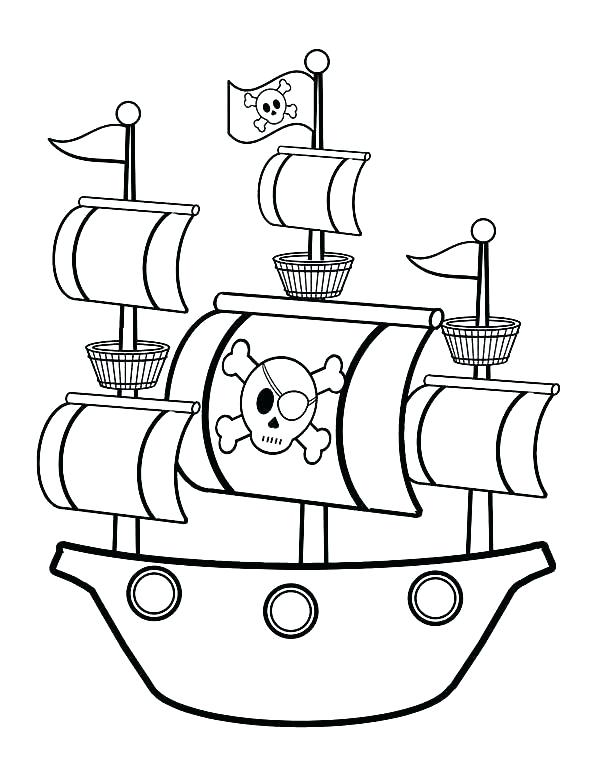 600x777 Pirate Ship Coloring Pages Simple Pirate Ship Coloring Pages