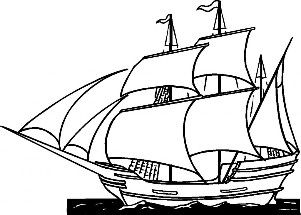 1024x733 Happy Pirate Ship Coloring Pages 22