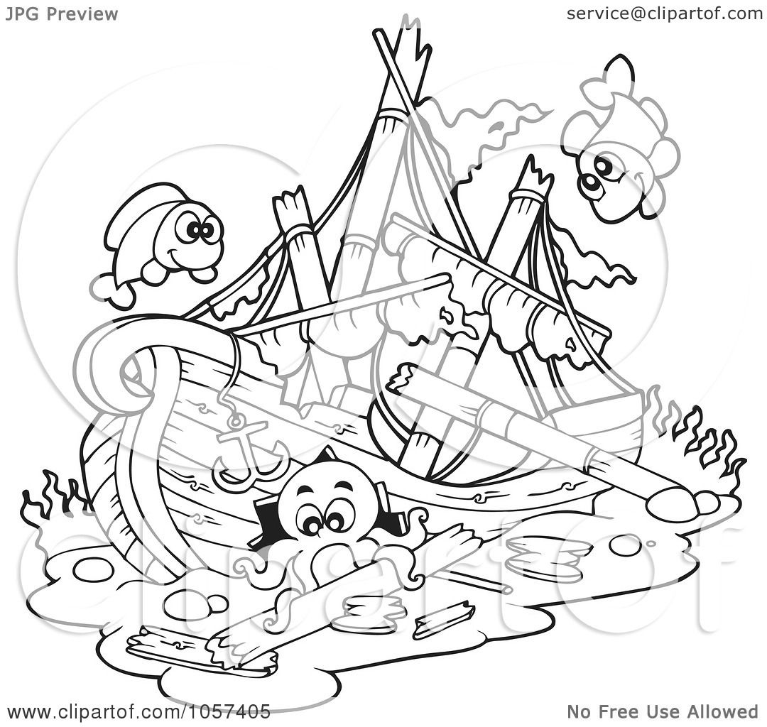 1080x1024 Top Sunken Pirate Ship Coloring Page Pages