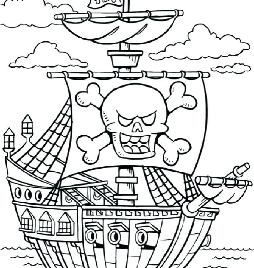 853x900 Pirate Ship Coloring Pages Download 9 For Kids 6699