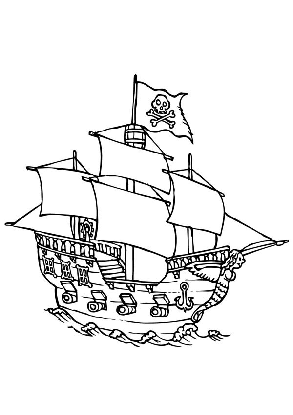 600x849 16 Luxury Stock Of Pirate Ship Coloring Pages Free Coloring Pages