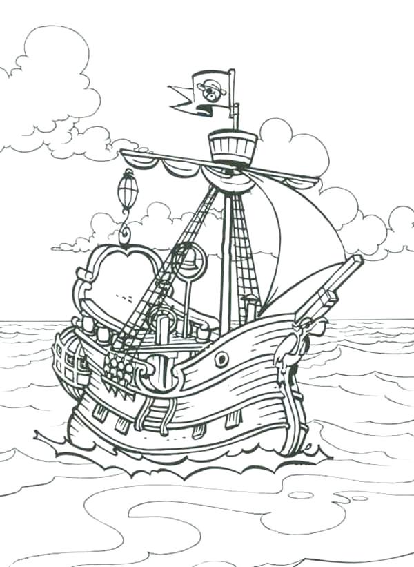 600x821 Bucky The Pirate Ship Coloring Pages Printable Coloring Sunken