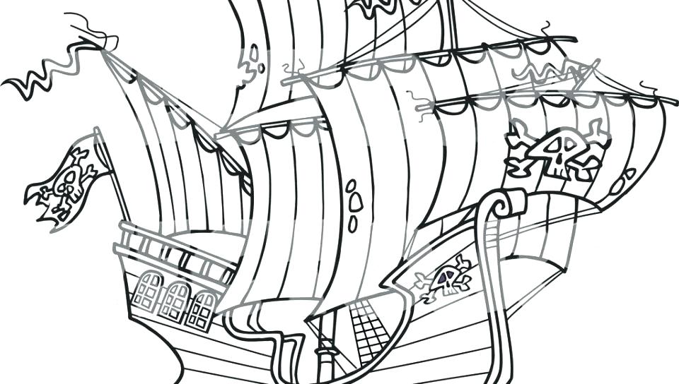 960x544 Cruise Ship Coloring Page Pirate Ship Coloring Pages Excellent