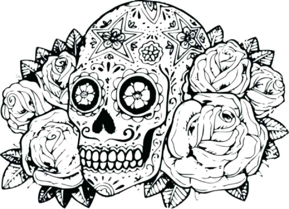 960x694 Skull And Crossbones Coloring Pages Skull Printable Coloring Pages