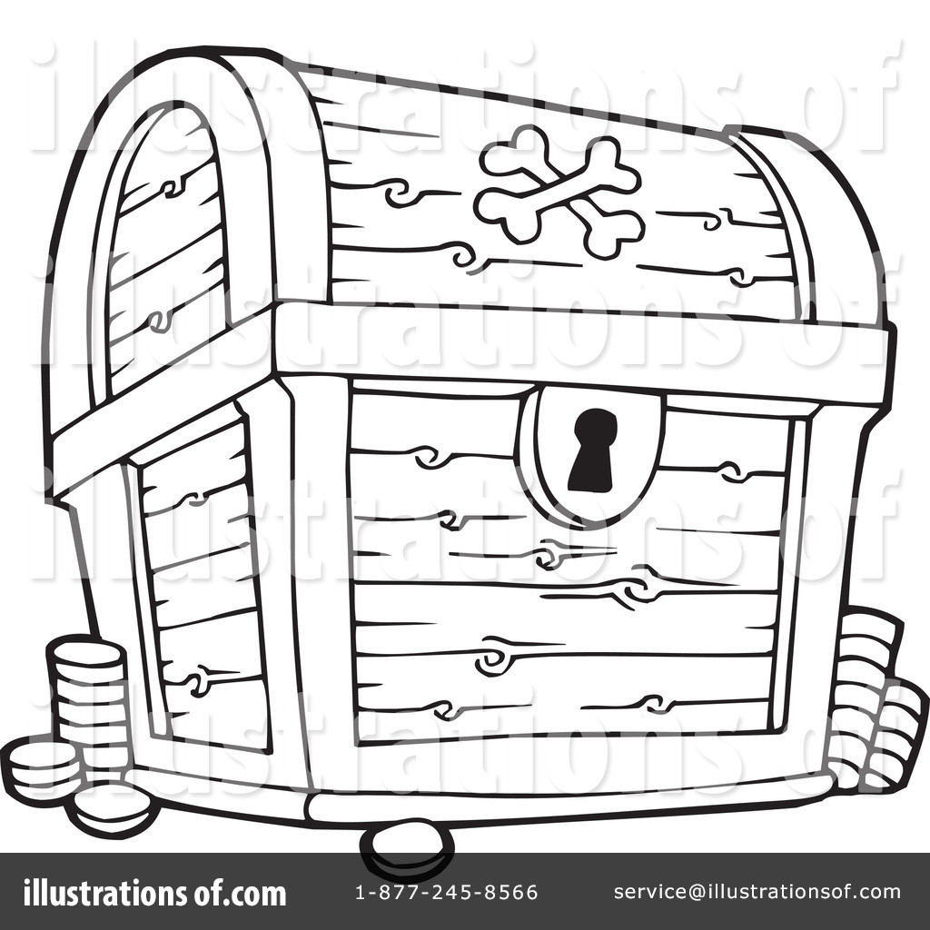 Pirate Treasure Chest Coloring Pages