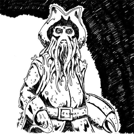 525x525 Pirates Coloring Pages Pirates Of The Caribbean Davy Jones