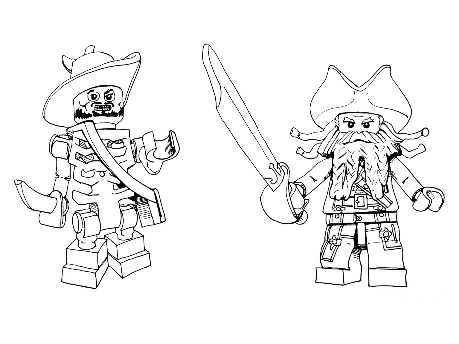1535x1152 Pirates Of The Caribbean Coloring Pages Lego Pirate Page Party