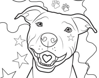 340x270 Pitbull Coloring Pages