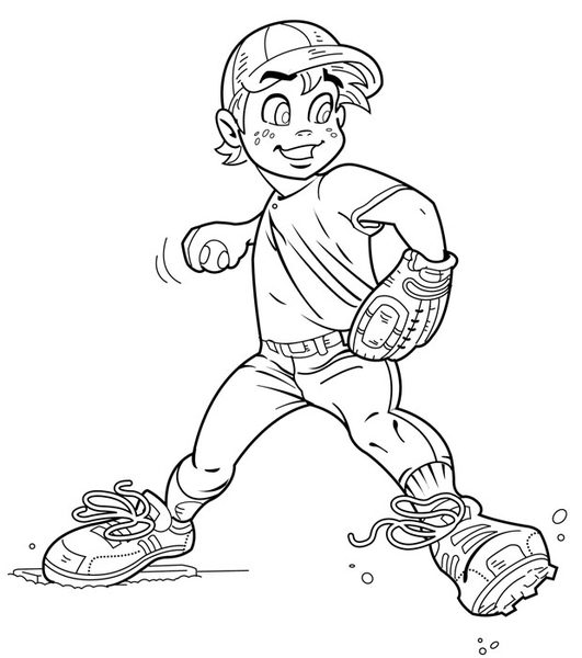 531x600 Pitcher Coloring Pages Coloring Page Baseball Pitcher Img 20057