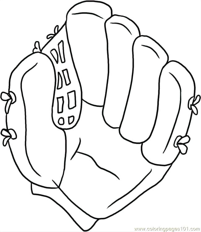 650x750 Baseball Glove Coloring Page Pitcher Coloring Pages Softball