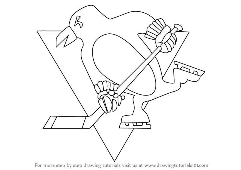 800x565 Pittsburgh Penguins Logo Coloring Page