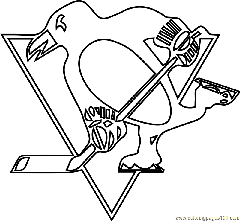 800x739 Pittsburgh Penguins Logo Coloring Page