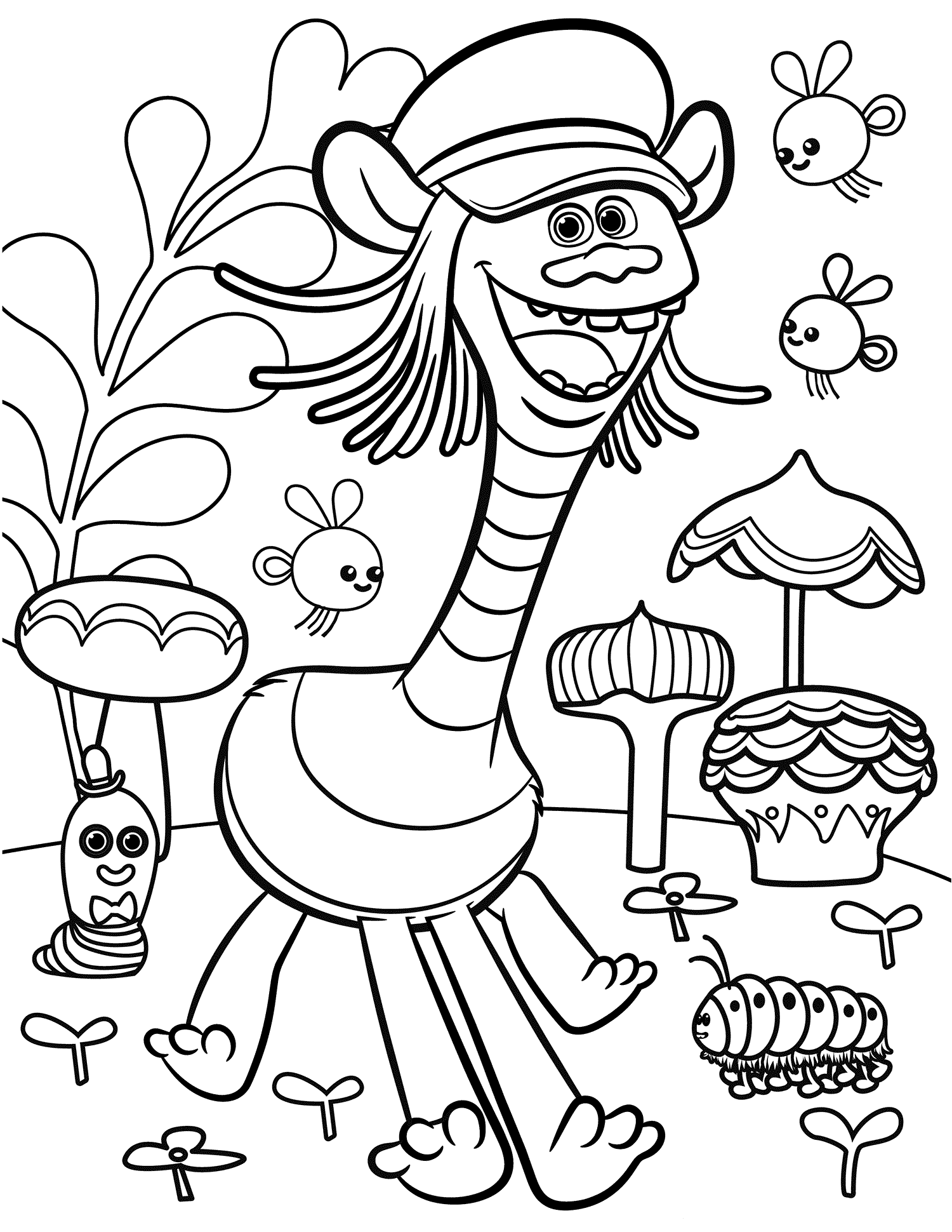 1500x1940 Trolls Movie Coloring Page.png Pixels Phoebe