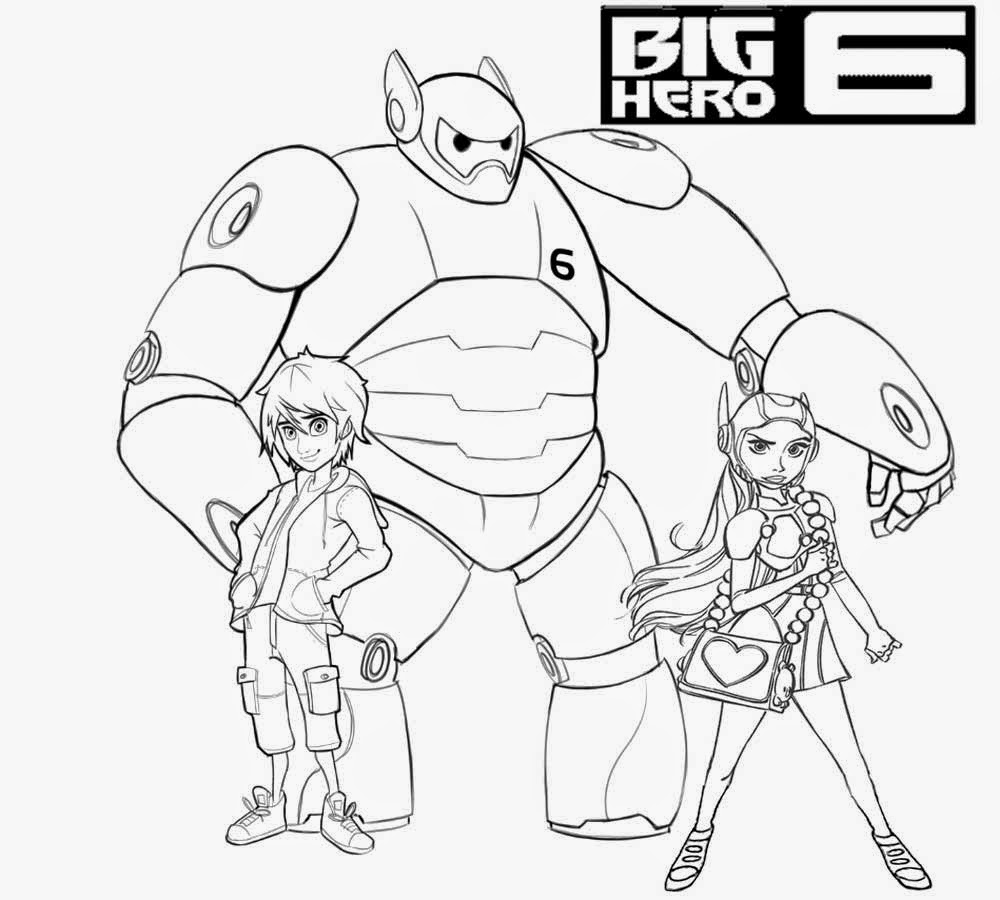 1000x900 Easy fun art animated film illustration big hero 6 coloring pages