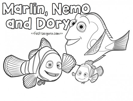 444x338 Finding Nemo Coloring Book Finding Dory Movie Coloring Pages