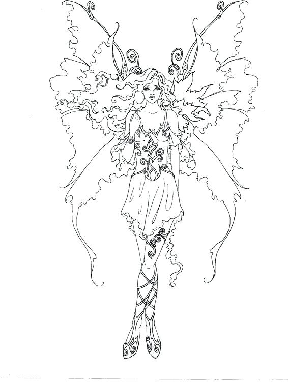 566x751 Pixie Coloring Pages Artist Brown Fairy Myth Mythical Mystical