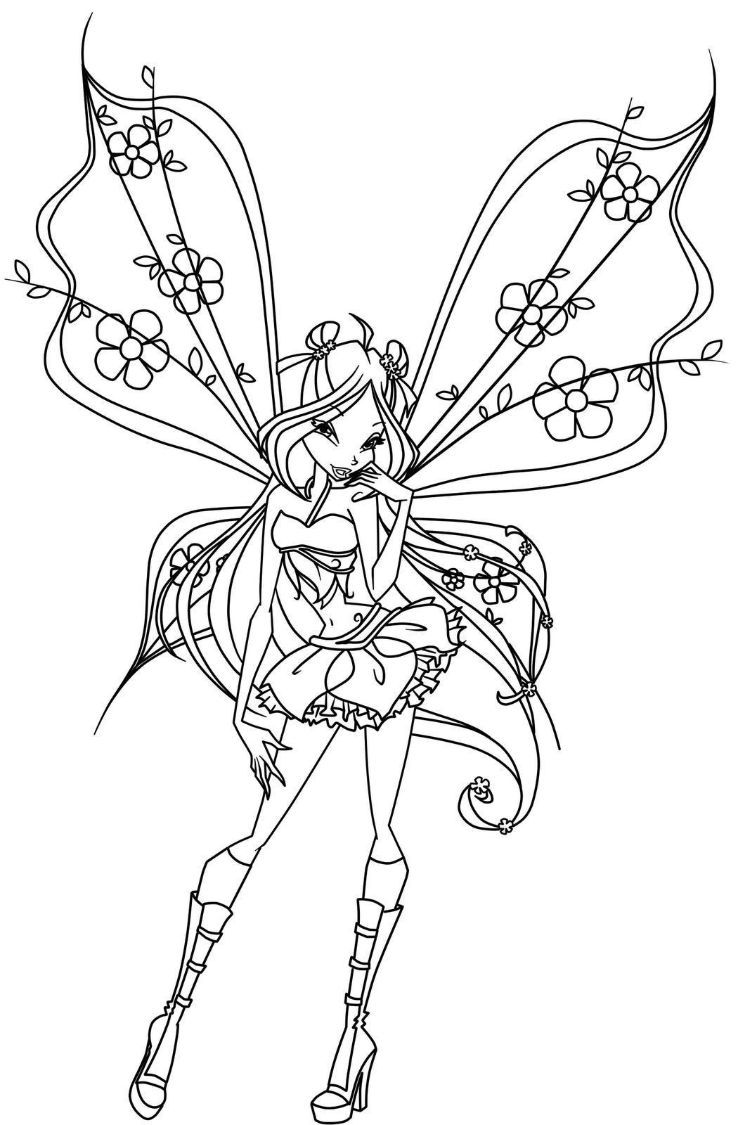 1050x1600 Winxpixiecoloringpages Pixie Coloring Pages Coloring Print