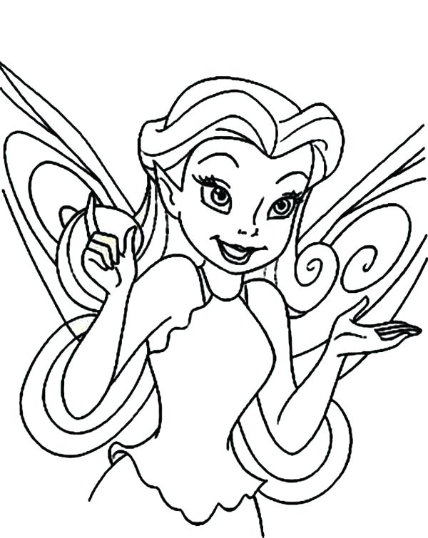 600x755 Fairy In Pixie Coloring Page Disney Fairies Fawn Coloring Pages