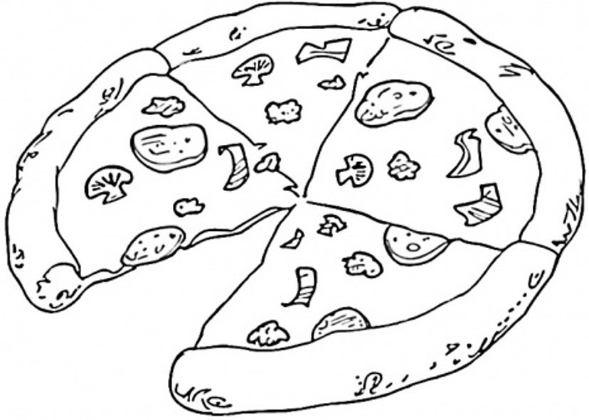 828x591 Coloring Pages Food Italian Pizza Coloring Pages Of Food Foods