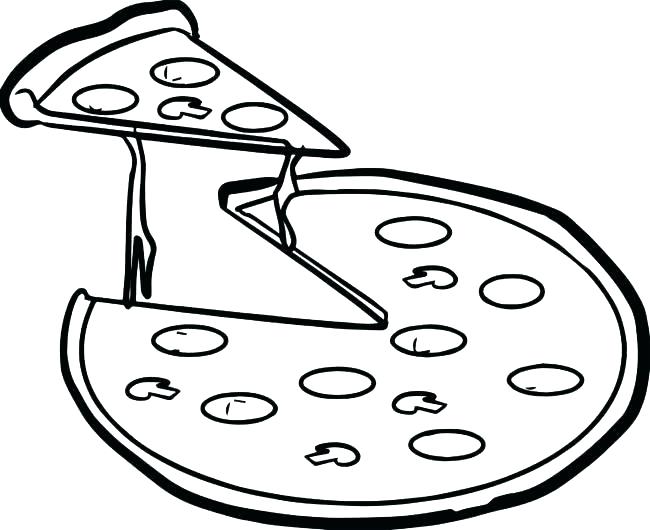 650x530 Coloring Pages Pizza Pizza Coloring Pictures Free Printable Pizza