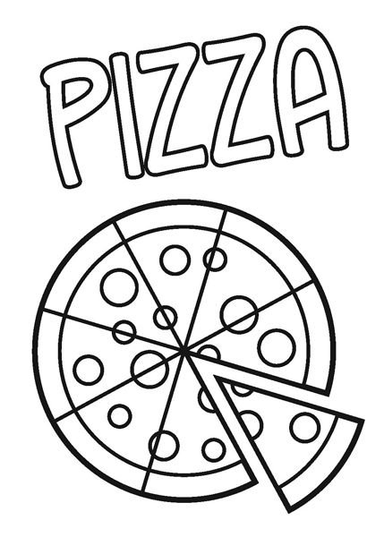 429x600 Pizza Coloring Pages Kids Printable