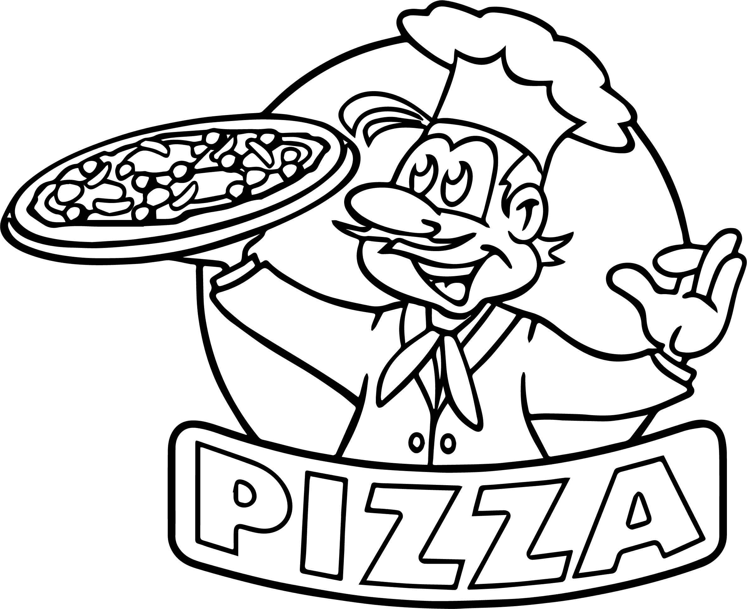 2379x1938 Cartoon Picture Of Pizza Coloring Page To Pages