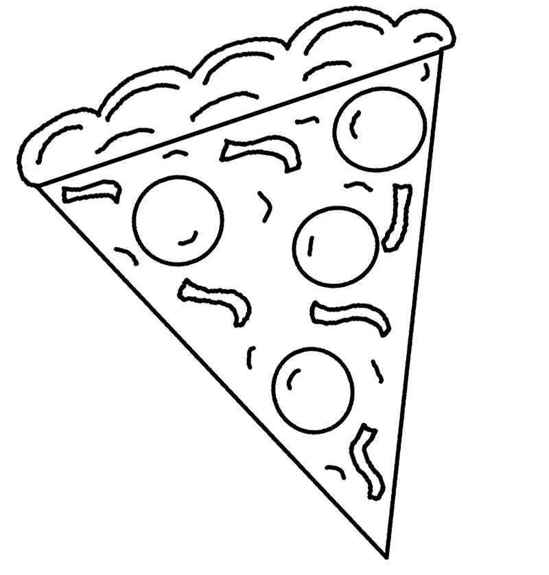 800x839 Pizza Slice Coloring Page