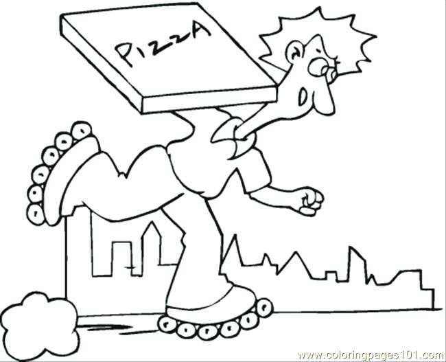 650x527 Pizza Coloring Pages Delivery Of Pizza Coloring Page Pizza Party